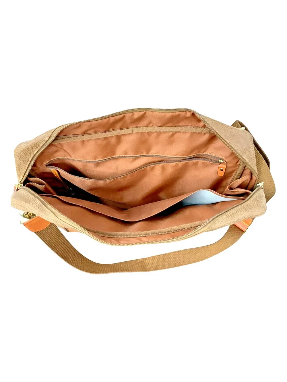 Bric's Brown Canvas and Leather Briefcase Document Case